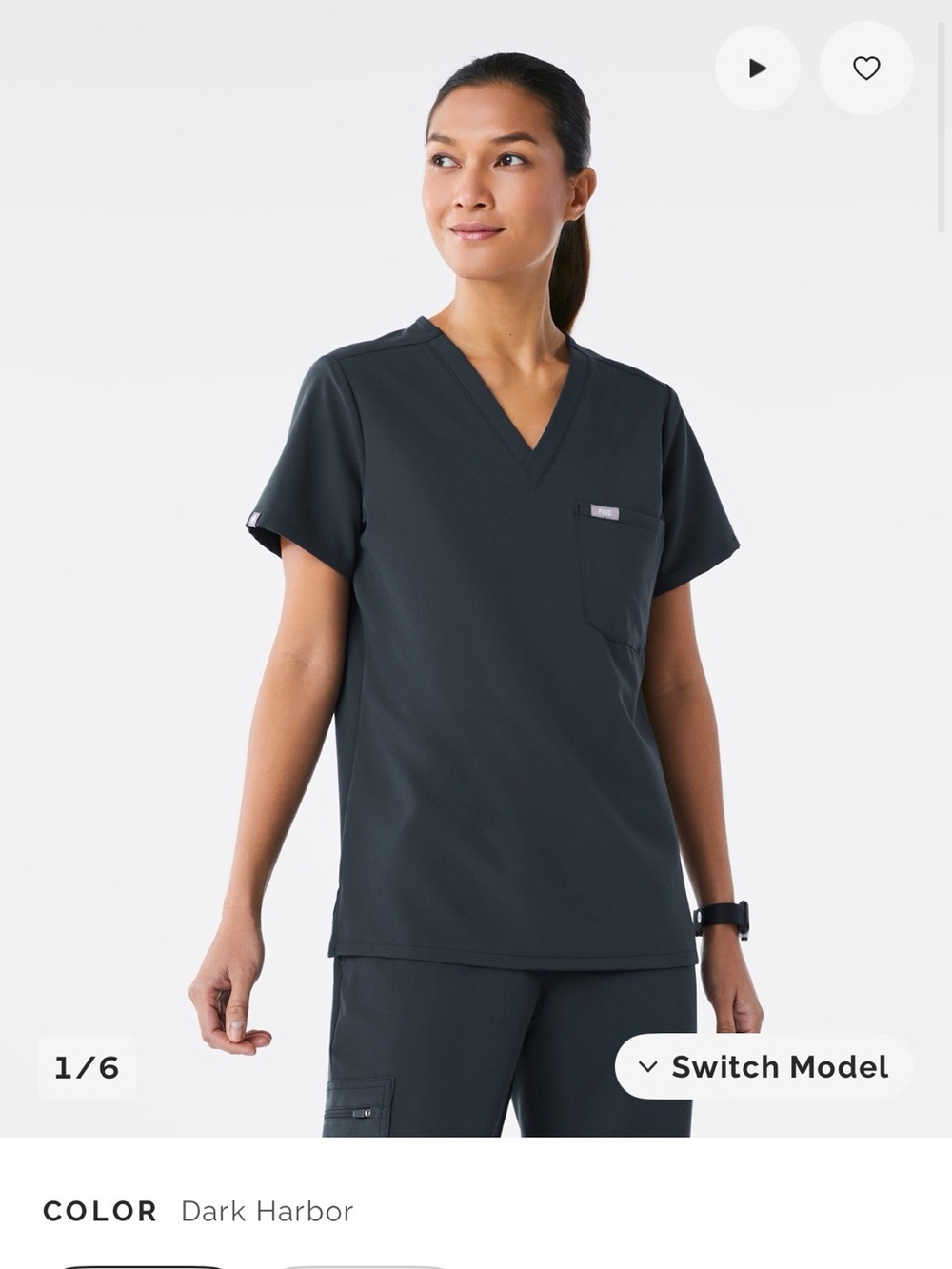 Figs scrub top